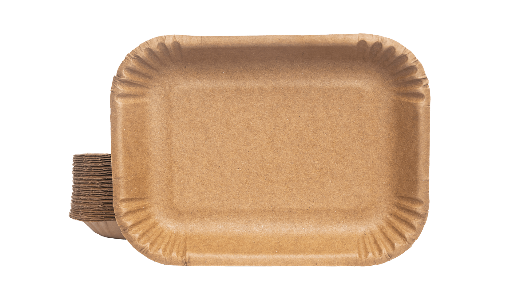 Charola 855 - Empaque de fibra de celulosa compostable, FDA-approved, sin plástico ni PFAS para carnicería y food service
